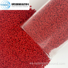 Gránulos PA6 de plástico virgen primario GF30 Rojo